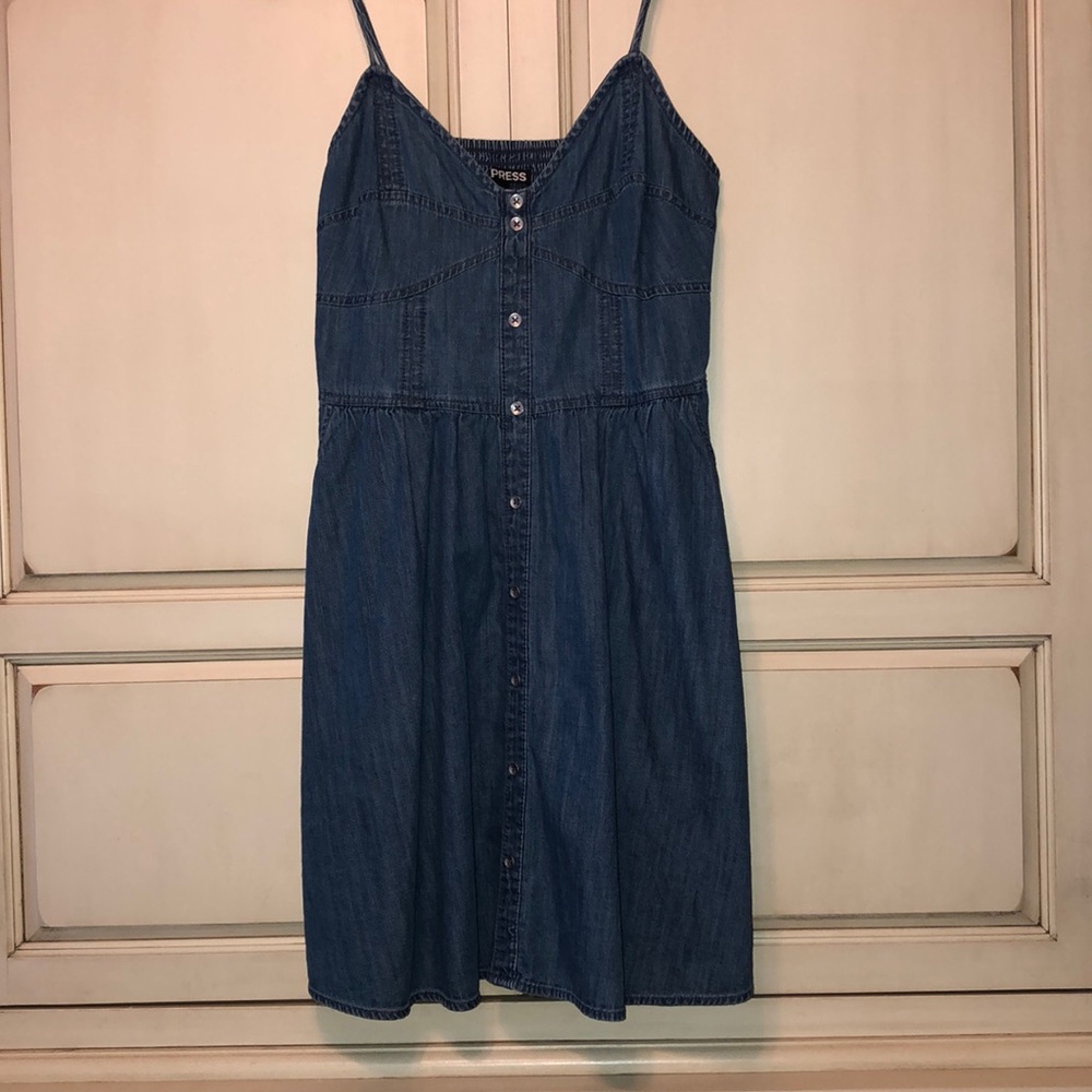 Express Denim Button Dress